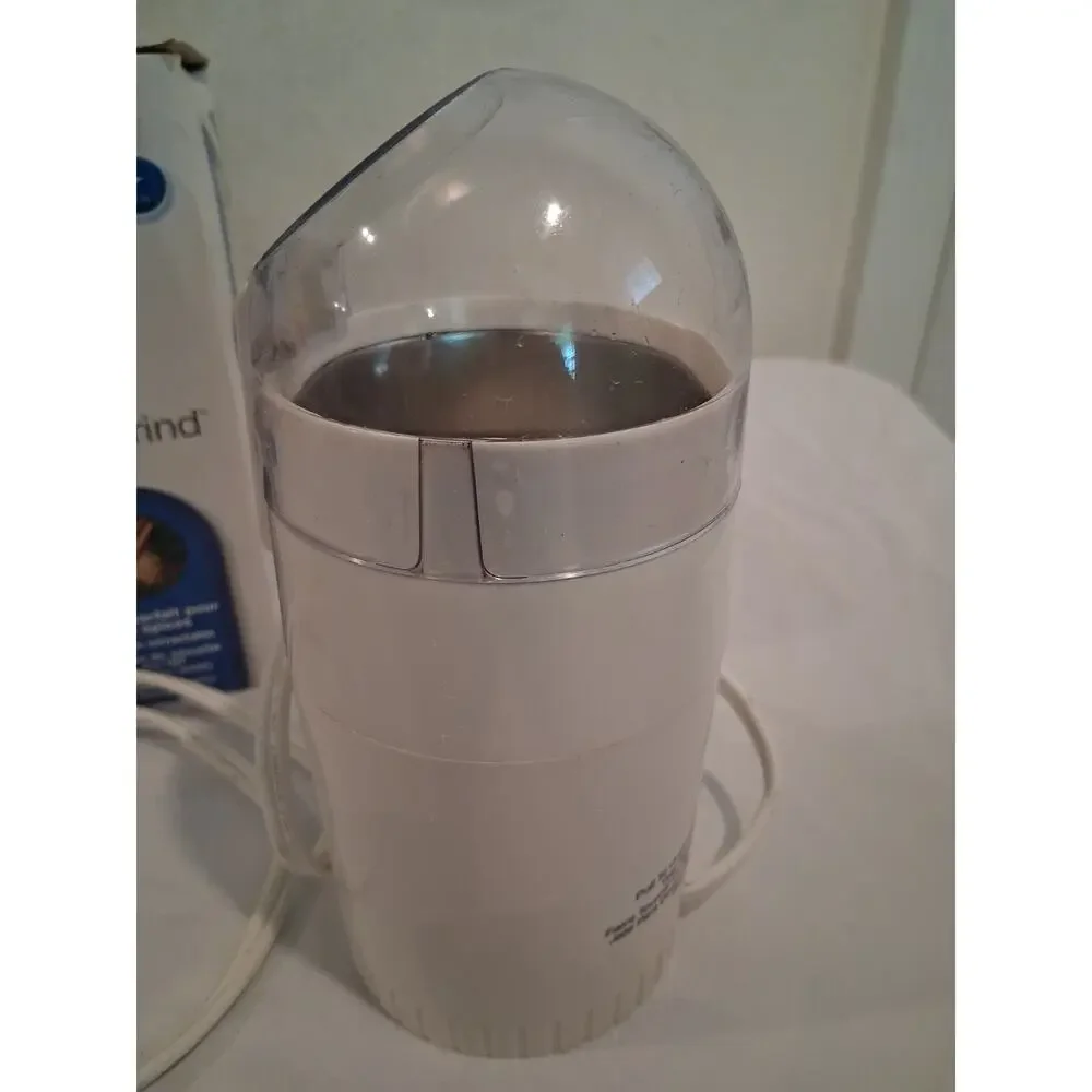 Proctor Silex Fresh Grind E160BY Electric Coffee Grinder White Tested With Box